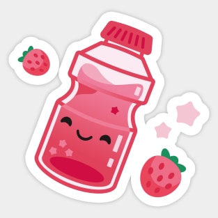 Strawberry soda Sticker